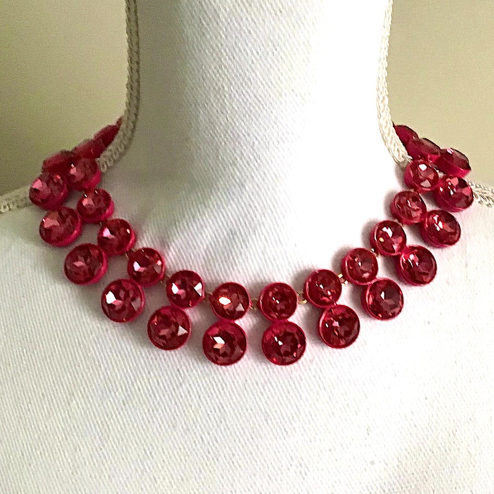 J.CREW Crystals Gemstones Statement Necklace New With Tag - Picture 6 of 7